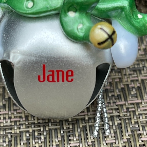 Jane Personalized Jingle Bell Snowman Ganz Christmas Ornament NWT - Picture 5 of 6